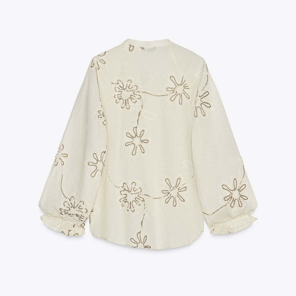 Moudda ZARA - Blouse Boho - Fleur Bicolore 3D - Tunisie 2