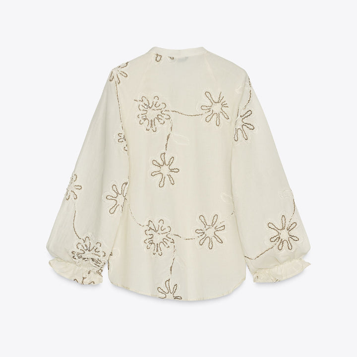 Moudda ZARA - Blouse Boho - Fleur Bicolore 3D - Tunisie 2