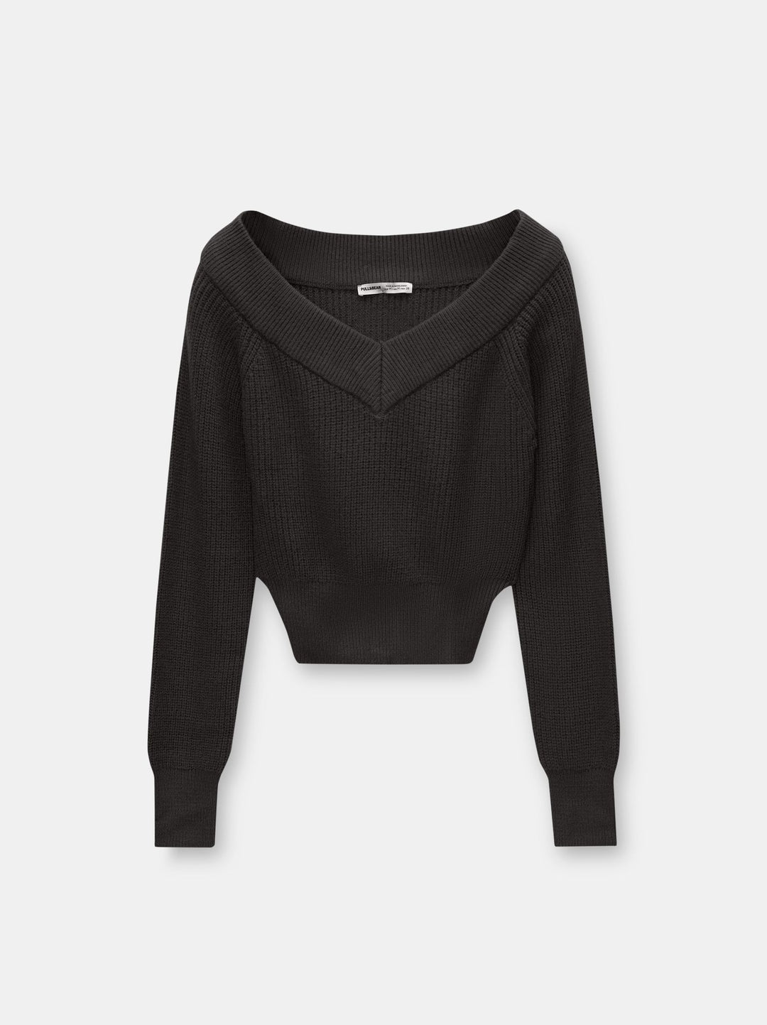 Moudda PULL & BEAR - Pull Crop Perlé Bardot Col V Double Way - Tunisie 1