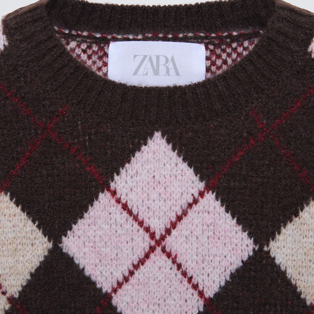 Moudda ZARA - Pull losanges manches courtes - Tunisie 3