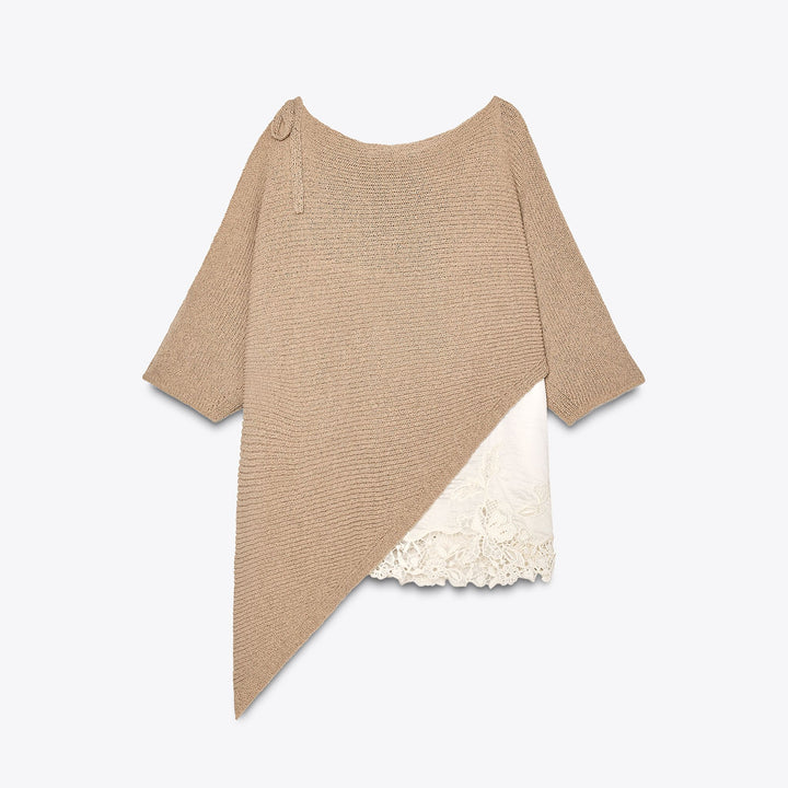 Moudda ZARA - Pull Asymétrique - Double Couche & Dentelle - Tunisie 2
