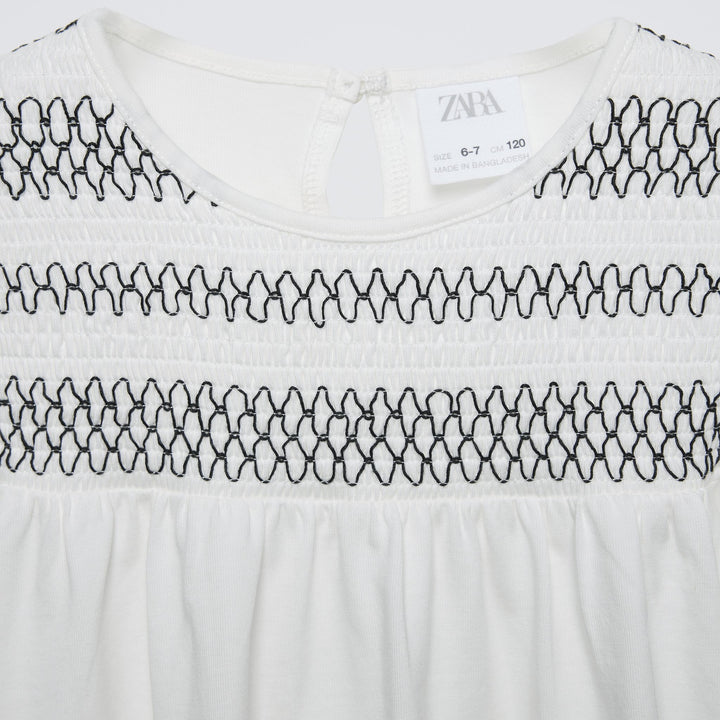 Moudda ZARA - T-shirt romantique élastique, contrastes - Tunisie 3