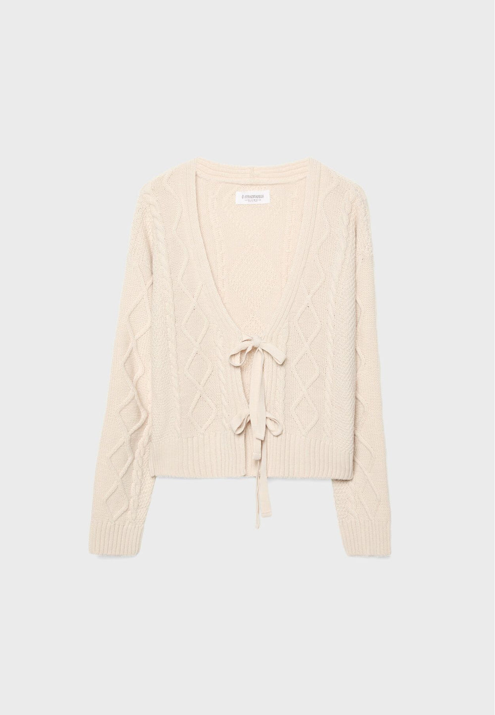 Moudda STRADIVARIUS - Cardigan en Maille à Tresses avec Nœuds - Tunisie 2