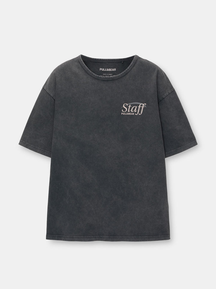 Moudda PULL & BEAR - T-Shirt Demi-Manches Uniforme Staff V24 - Tunisie 1