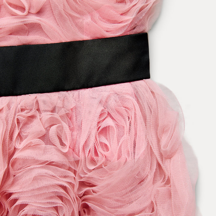 Moudda ZARA - Robe courte fines bretelles fantaisie fleurs 3D - Tunisie 1