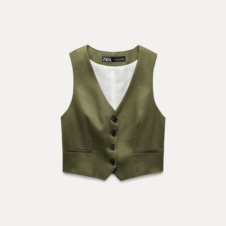 Moudda ZARA - Gilet tailleur lin (Ensemble) - Tunisie 1