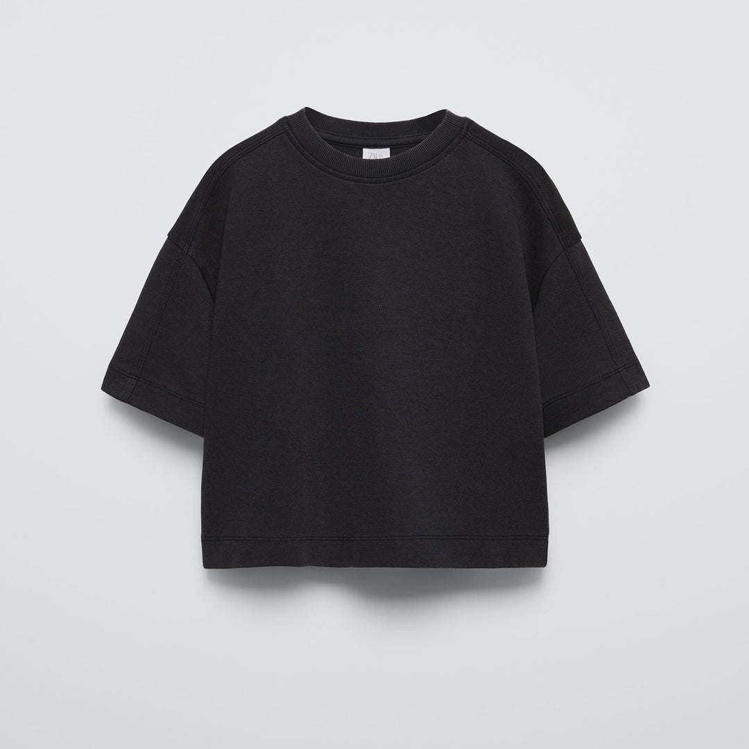 Moudda ZARA - T-shirt fille manches courtes, maille interlock duo - Tunisie 1