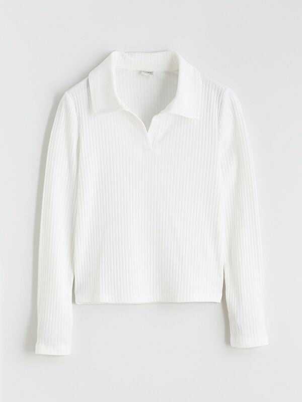 Moudda LC Waikiki - Body en jersey manches longues Fille Ecru - Tunisie 1