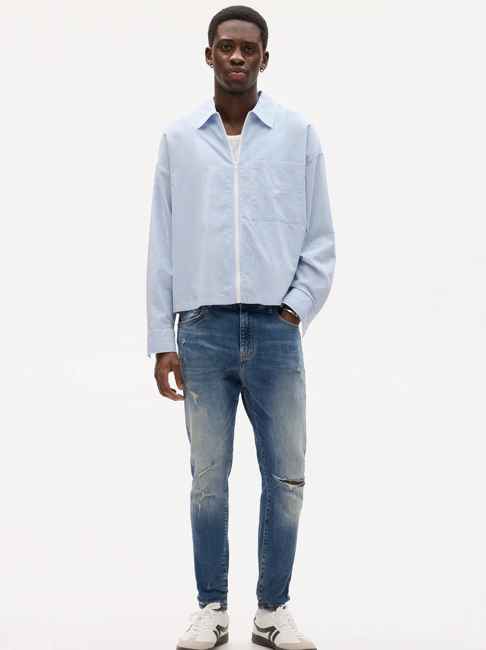 Moudda PULL & BEAR - Pantalon Denim Carrot - Effet Déchiré - Tunisie 2
