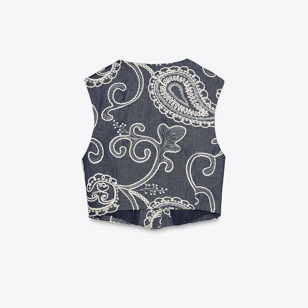 Moudda ZARA - Top Gilet - Broderie Pasley - Tunisie 2