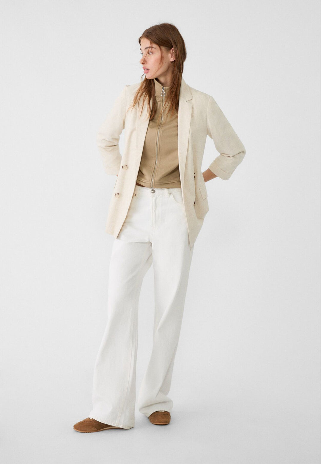 Moudda STRADIVARIUS - Blazer Rustique 4 Boutons - Tunisie 3
