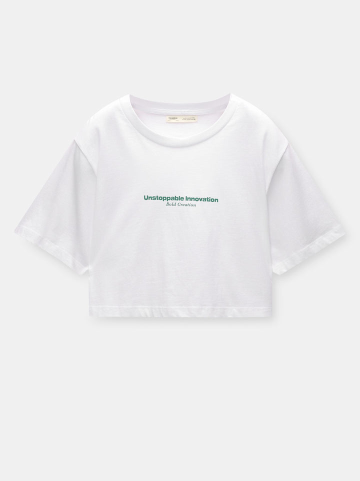 Moudda PULL & BEAR - Body Graphique Textes Crop - Tunisie 1