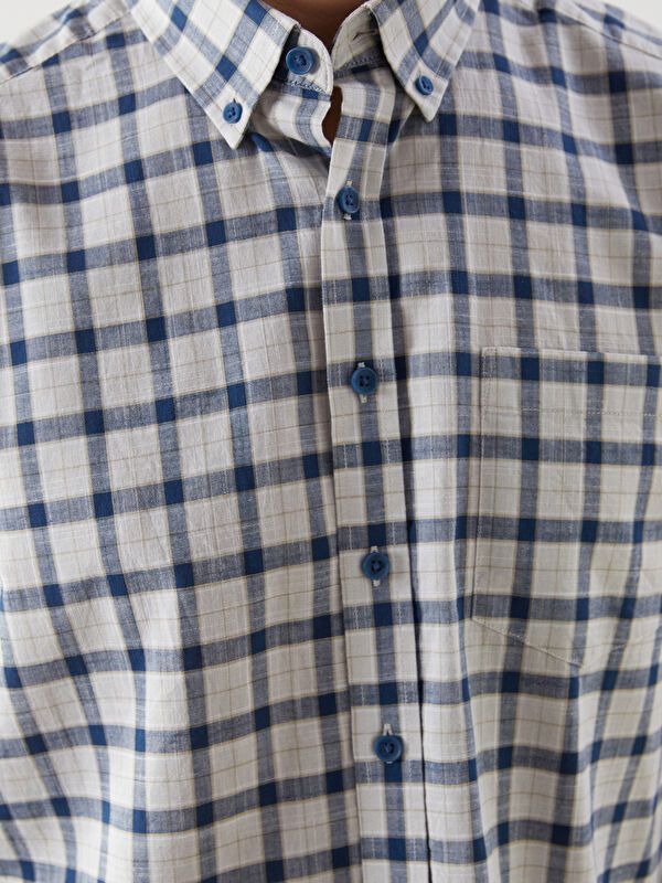 Moudda LC Waikiki - Chemise à carreaux manches courtes en tissu tissé pour Homme - Tunisie 3