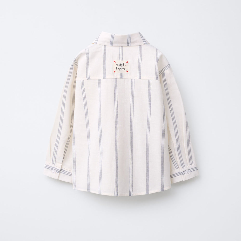 Moudda ZARA - Chemise Enfant - Rayures & Étiquette Pastel (6T) - Tunisie 2