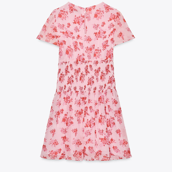 Moudda ZARA - Robe Courte Georgette - Fermée & Élastiques Taille Imprimée - Tunisie 2
