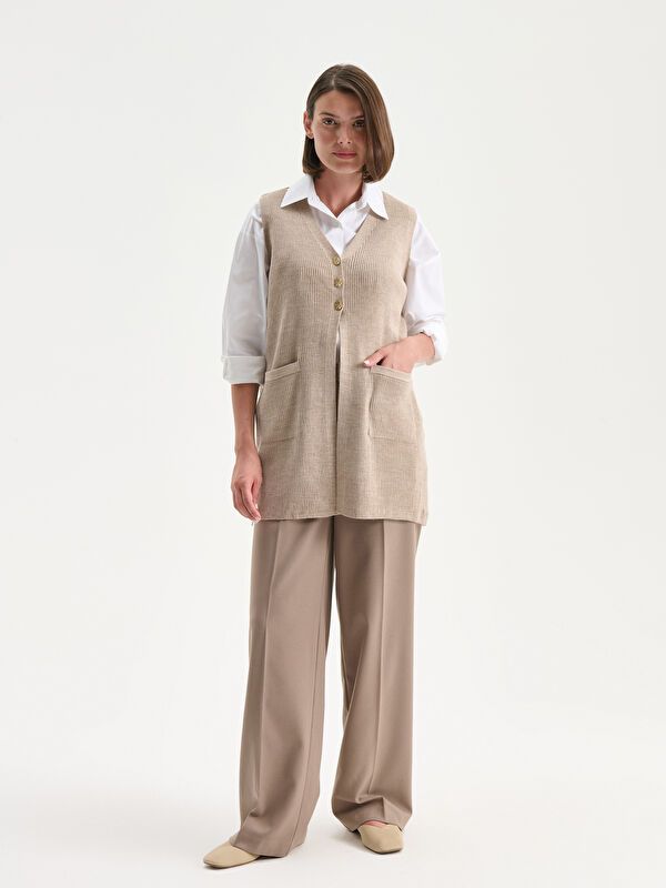 Moudda LC Waikiki - Débardeur tricot Femme Beige - Tunisie 2