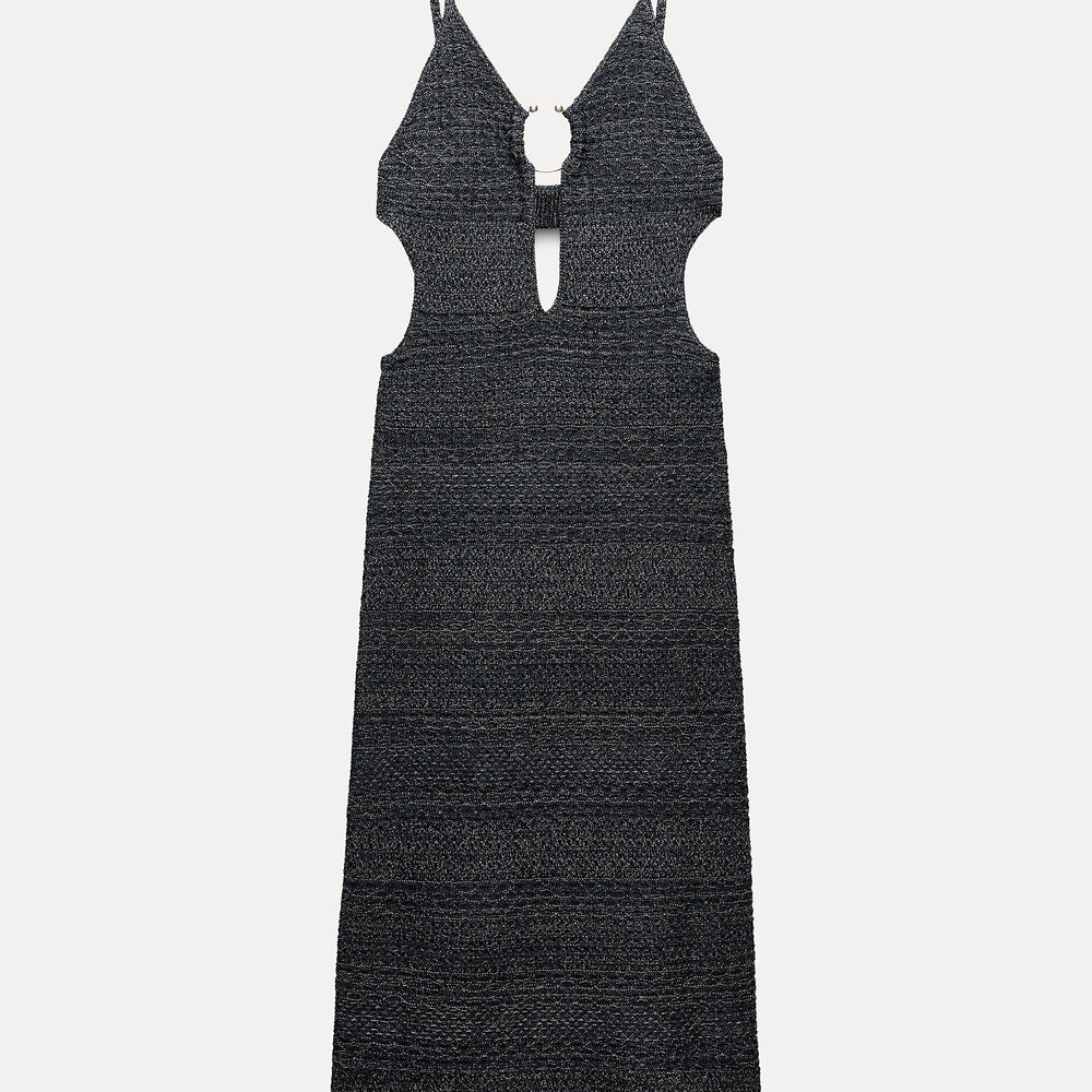 Moudda ZARA - Robe découpe décolleté sphère dorée - Tunisie 2