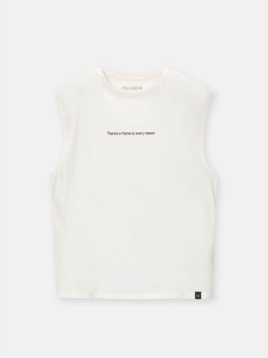 Moudda PULL & BEAR - T-Shirt Bretelles Larges Texte Poitrine - Tunisie 1