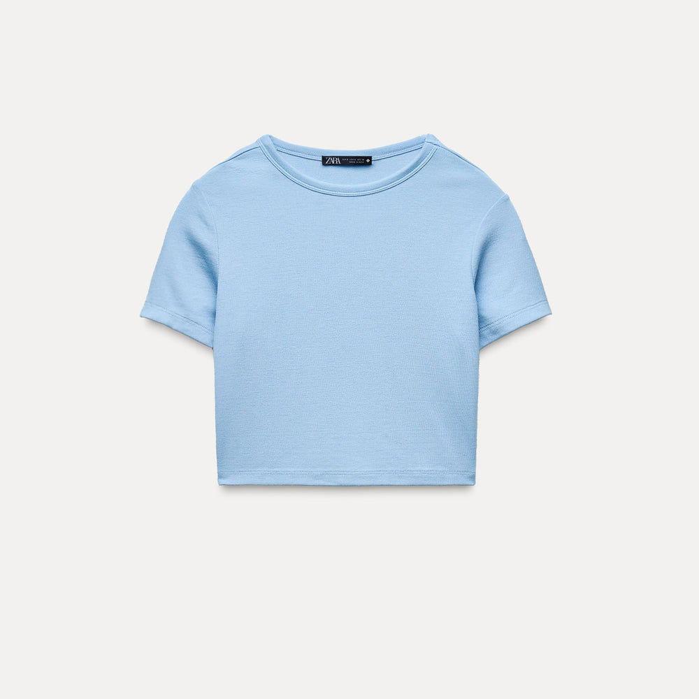 Moudda ZARA - T-shirt court en viscose, col rond - Tunisie 2