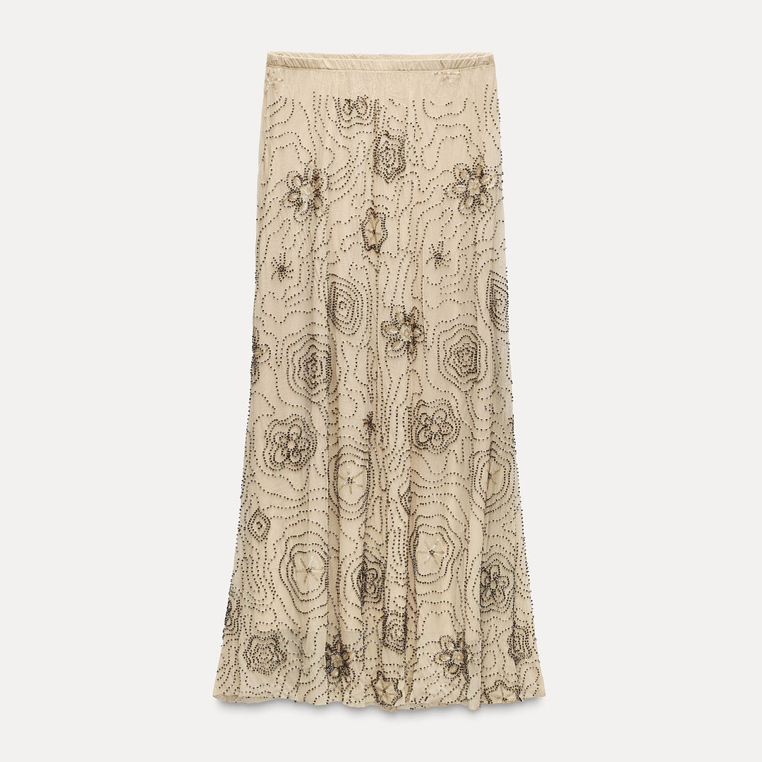 Moudda ZARA - Jupe mi-longue brodée - Tunisie 1