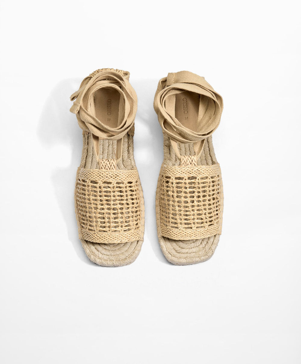 Moudda Oysho - Sandales en Jute Tressées à Lacets Taille 35-36 - Tunisie 2