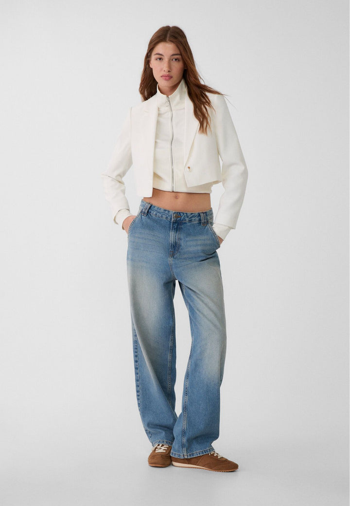 Moudda STRADIVARIUS - Blazer Crop en Tencel - Tunisie 3