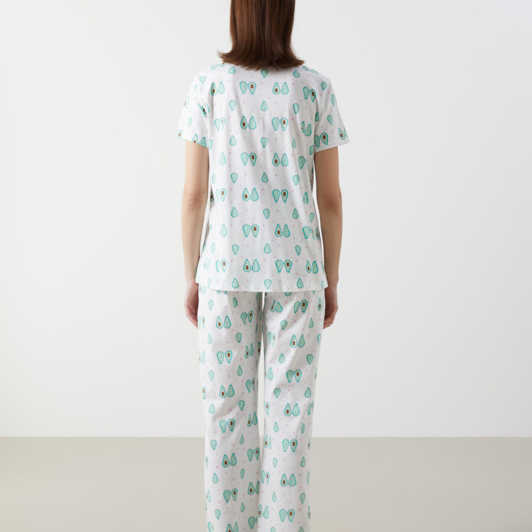 Moudda LC Waikiki - Pyjama maternité Femme Imprimé écru - Tunisie 4