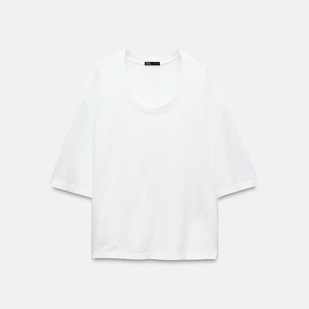 Moudda ZARA - T-shirt Oversize Col Rond - Tunisie 1