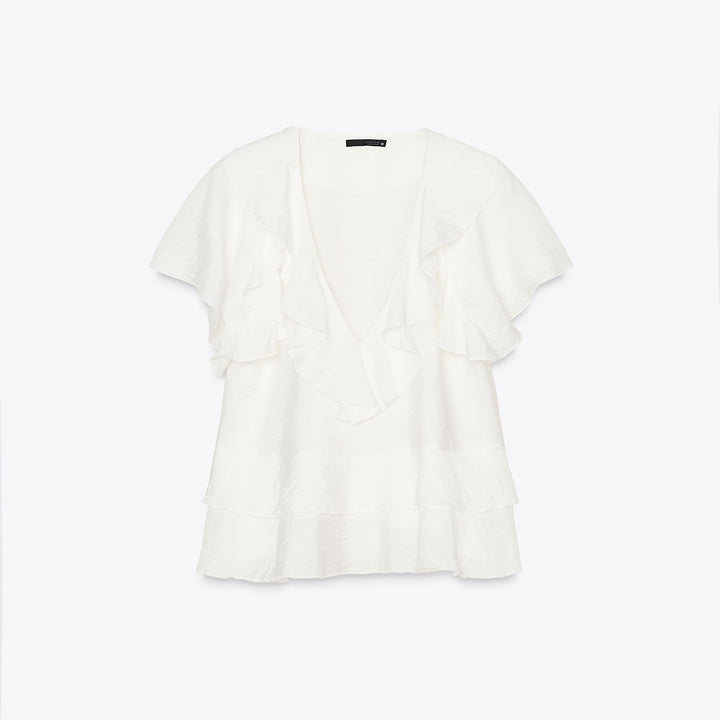 Moudda ZARA - Blouse Volants - Manches Courtes - Tunisie 1