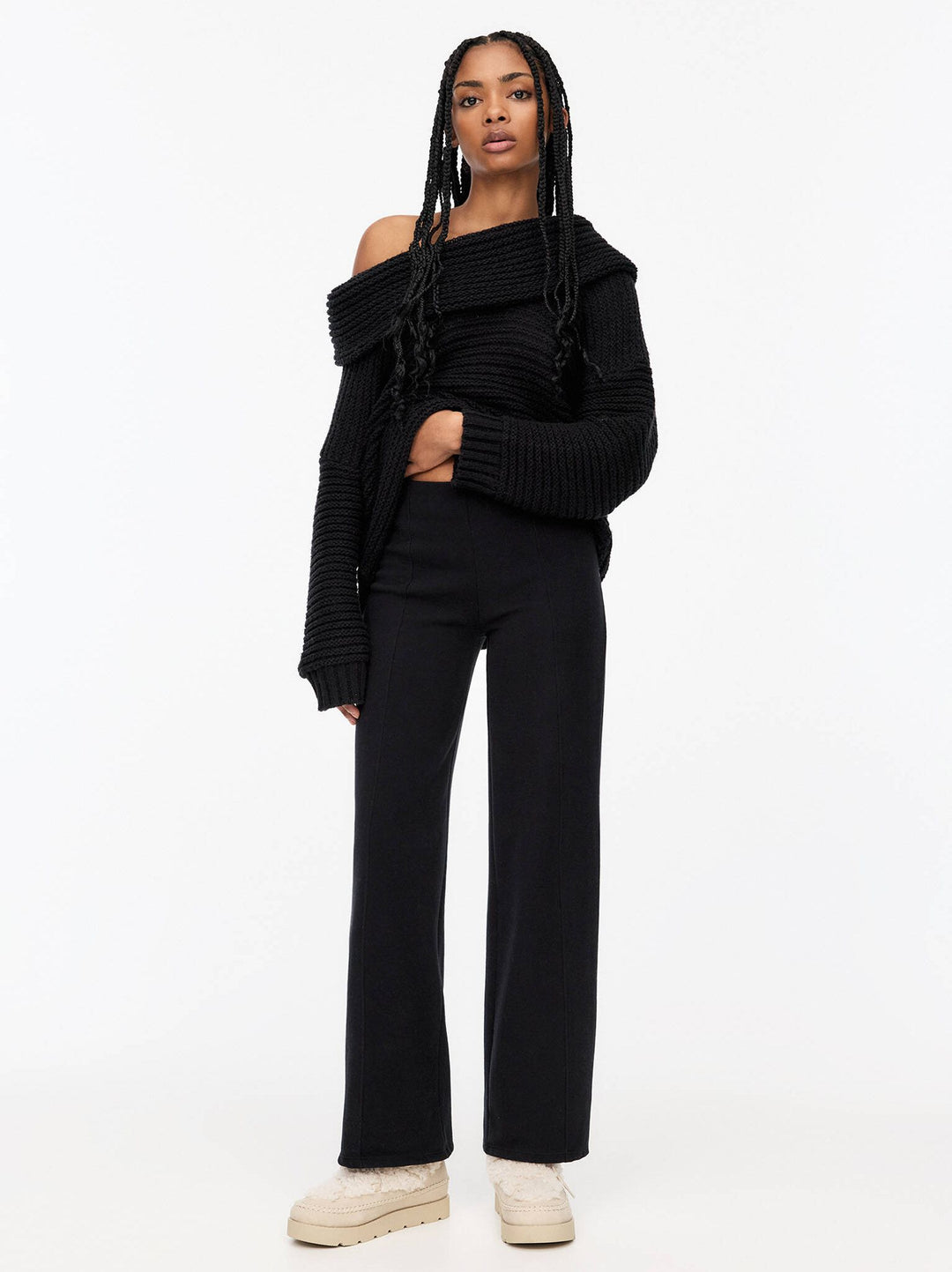 Moudda PULL & BEAR - Pantalon Soft Touch Wide Leg - Coutures - Tunisie 2