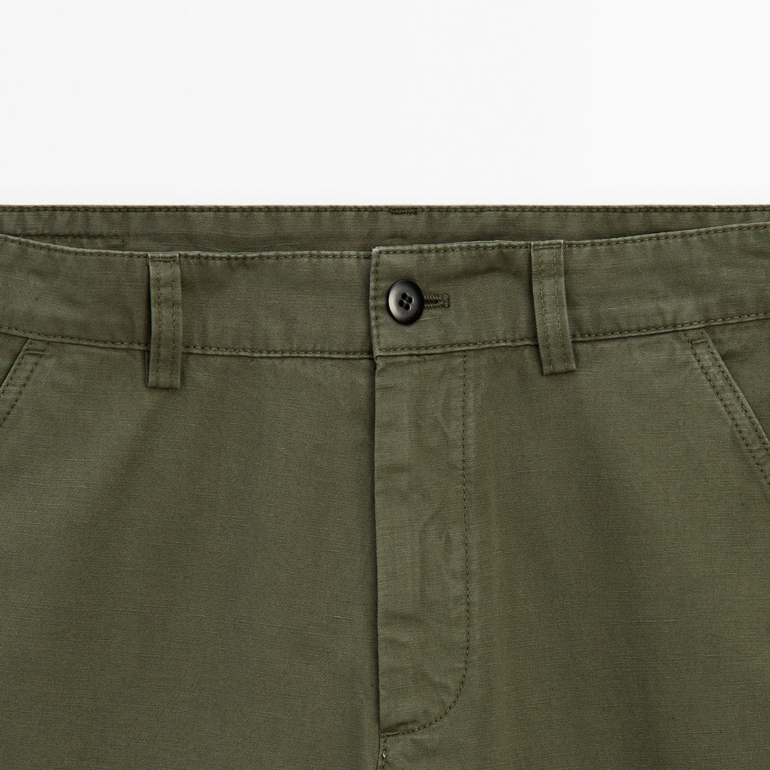 Moudda Massimo Dutti - Pantalon jean cassé coton/lin court coupe - Tunisie 3