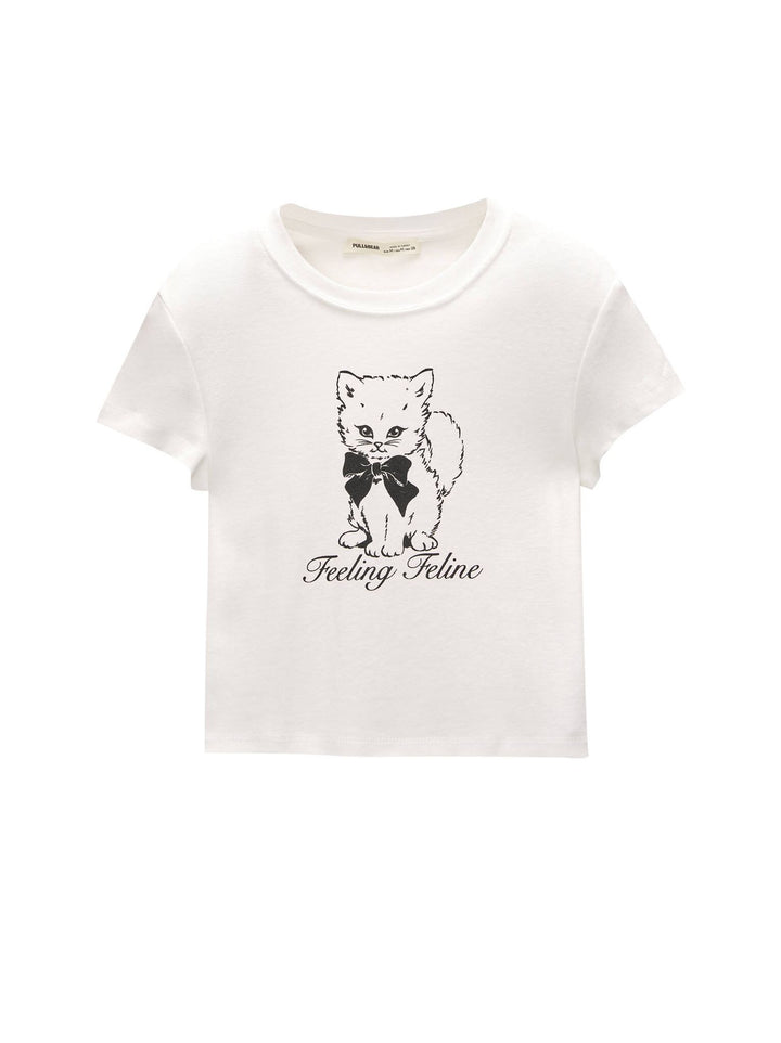 Moudda PULL & BEAR - Body Graphique Slim Animaux Mignons - Tunisie 4