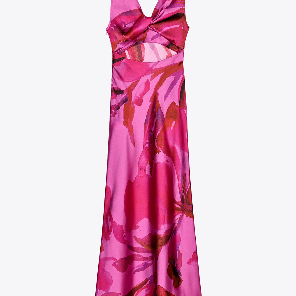 Moudda ZARA - Robe Midi Satin - Imprimé & Encolure Dos - Tunisie 2
