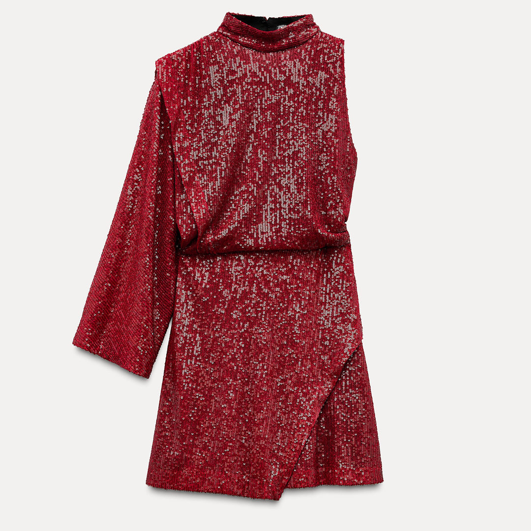 Moudda ZARA - Robe courte pailletée asymétrique dos nu - Tunisie 2