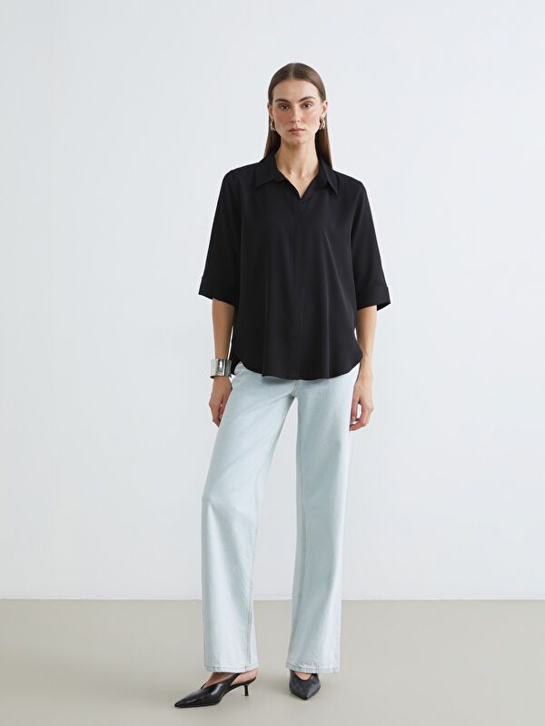 Moudda LC Waikiki - Chemisier (blouse) manches longues en tissu pour Femme - Tunisie 2