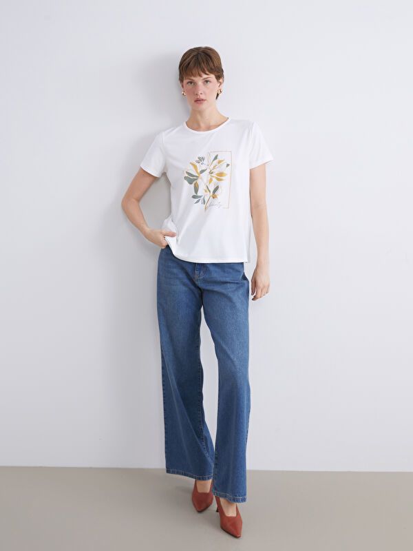 Moudda LC Waikiki - Body jersey manches courtes Femme Ecru - Tunisie 2