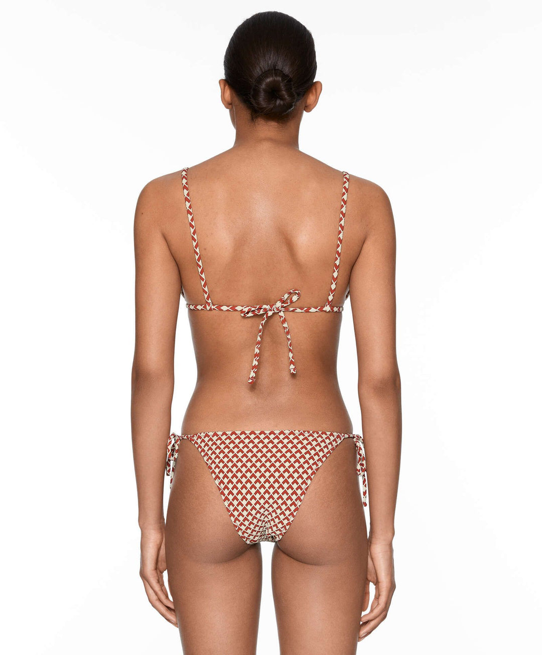 Moudda Oysho - Culotte Triangle Extra Sans Armatures Jacquard Géométrique Orange - Tunisie 8