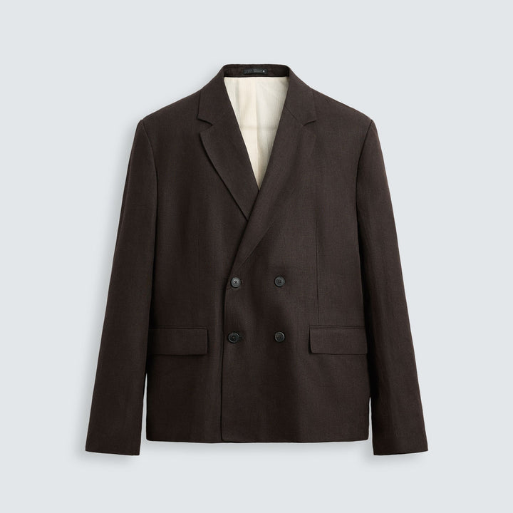 Moudda ZARA - Blazer - 100% Lin & Marron Chocolat - Tunisie 1