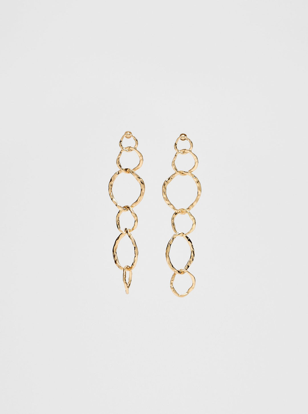 Moudda STRADIVARIUS - Boucle d'Oreille Longue Cercle Texturé - Tunisie 5