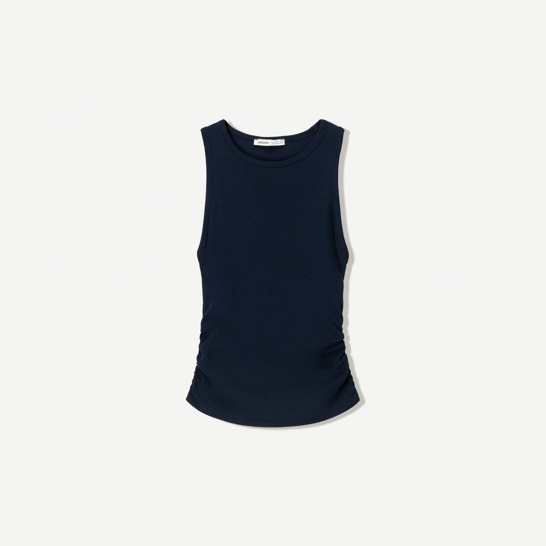 Moudda BERSHKA - T-Shirt Sans Manches - Fronce Latérale - Tunisie 1