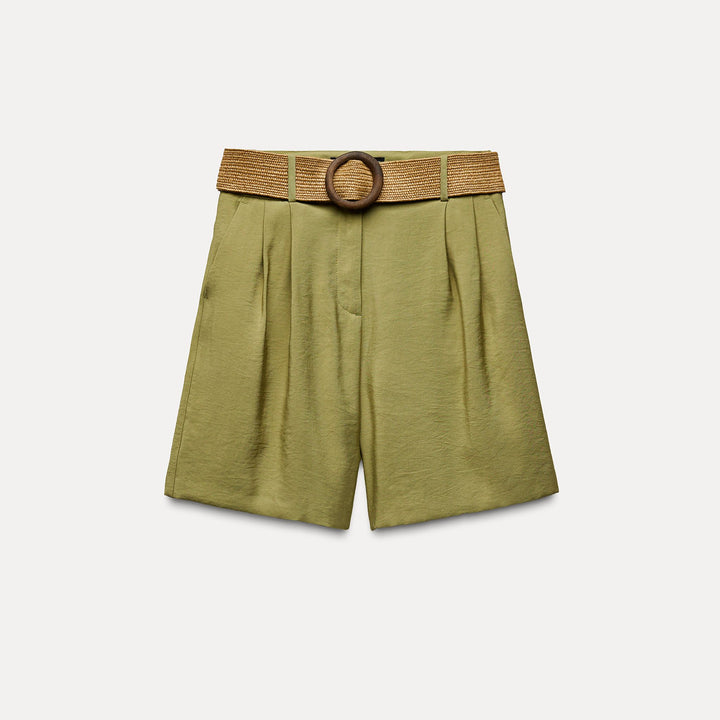 Moudda ZARA - Ceinture large boucle ronde imitation bois - Tunisie 1