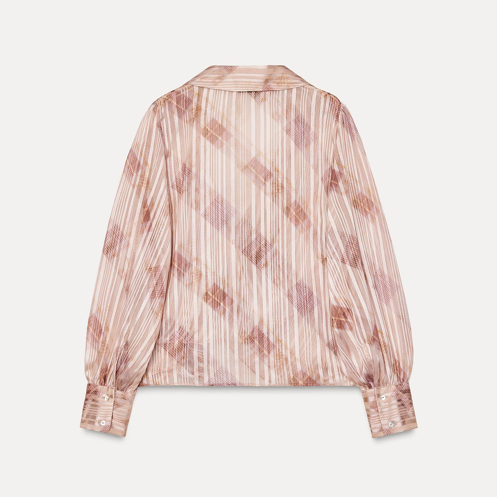 Moudda ZARA - Chemise Lurex - Imprimé Carreaux & Croisée Latérale - Tunisie 2