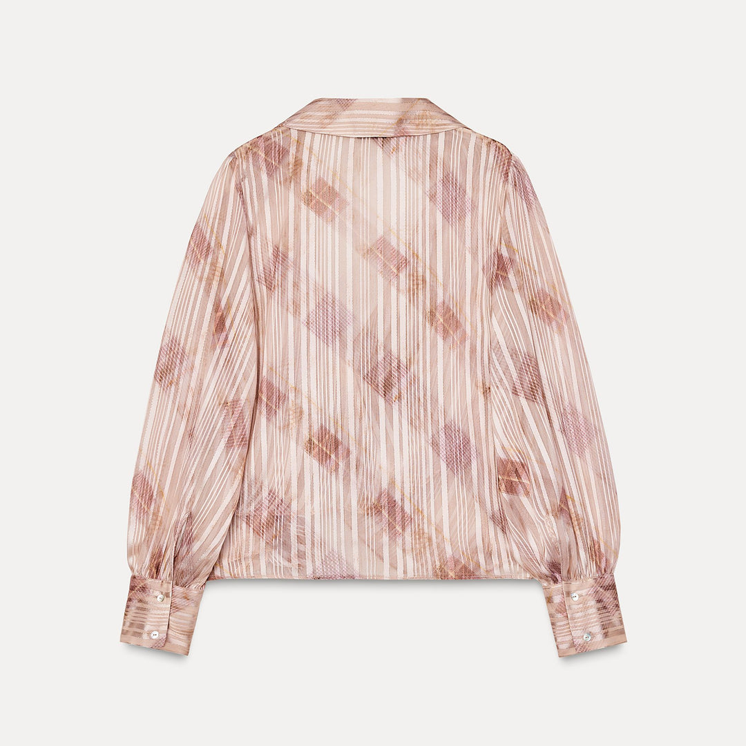 Moudda ZARA - Chemise Lurex - Imprimé Carreaux & Croisée Latérale - Tunisie 2