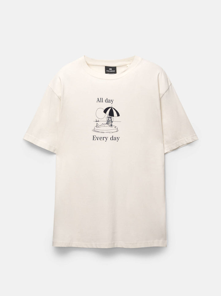 Moudda PULL & BEAR - T-Shirt - Flock Parasol Every Day - Tunisie 4