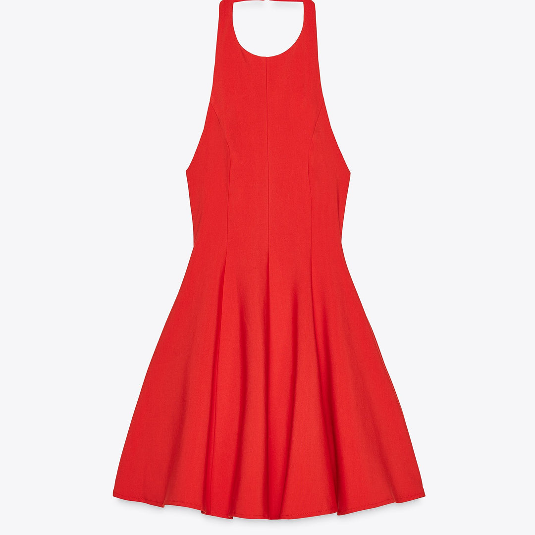 Moudda ZARA - Robe Courte Élastique Halter - Dos Dégagé & Godets - Tunisie 1