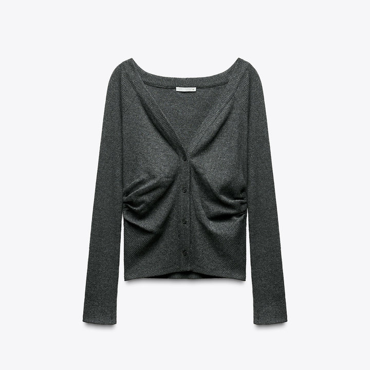 Moudda ZARA - Cardigan Off-Shoulder - Côtes Soft Touch - Tunisie 1
