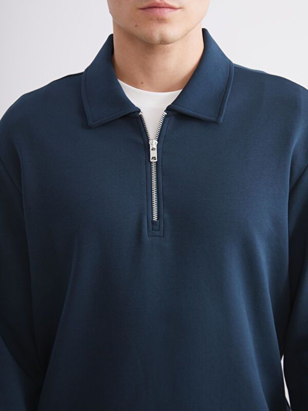 Moudda LC Waikiki - Sweatshirt en jersey couleur Bleu pétrol pour hommes - Tunisie 3