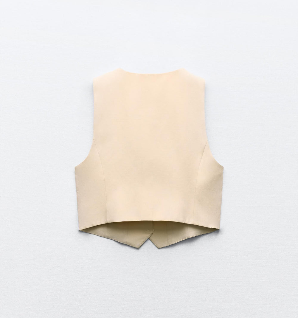 Moudda ZARA - Gilet en lin ouverture latérale coordonné - Tunisie 2