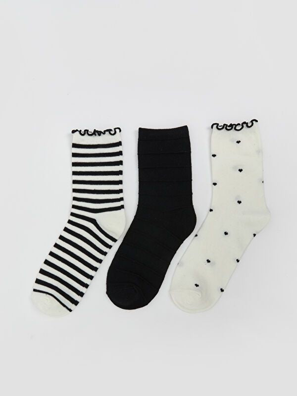 Moudda LC Waikiki - Chaussettes courtes Femme Ecru - Tunisie 1