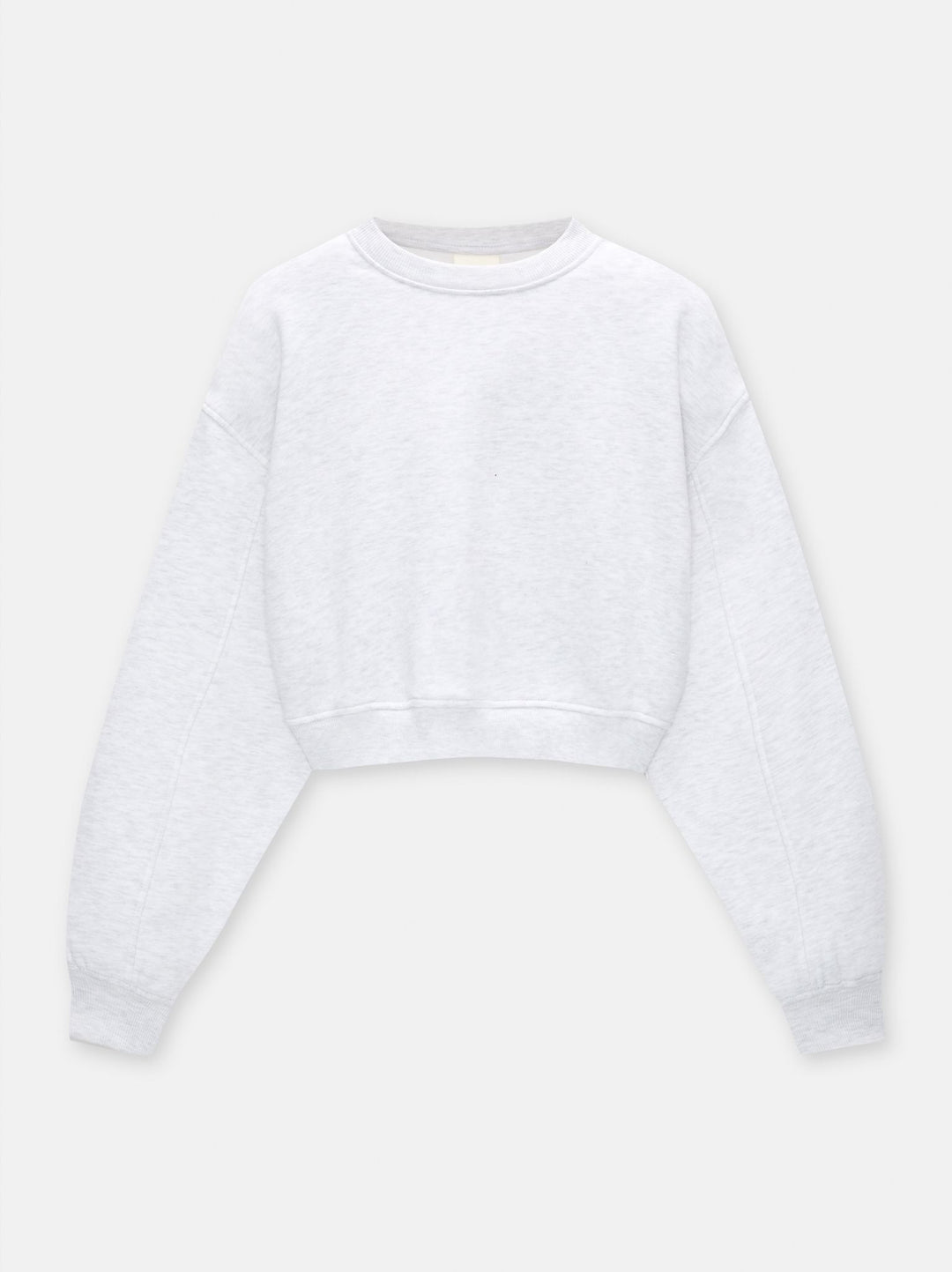 Moudda PULL & BEAR - Sweat Basique Crop Col Rond Fleece Gris Clair - Tunisie 1